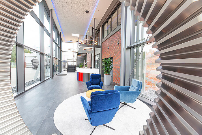 Büro, Eingang, Empfang, Innenarchitektur, Design
