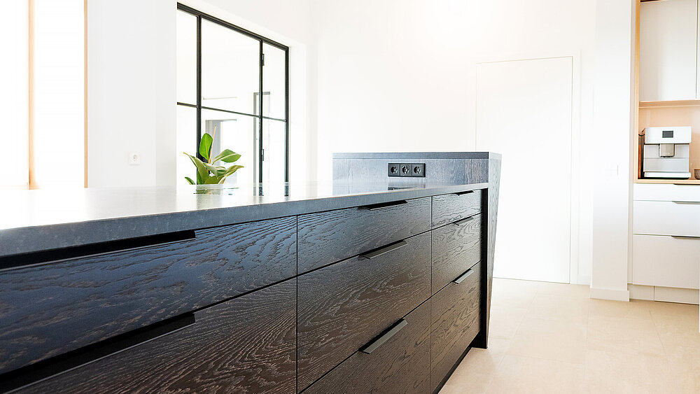 Küche, modern, schwarz, Innenausbau